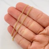 Cadena Cubana 2.5g / 50cm / 1.7mm Oro Amarillo 18K