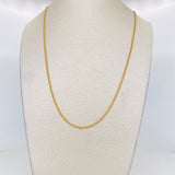 Cadena Cubana 2.5g / 50cm / 1.7mm Oro Amarillo 18K