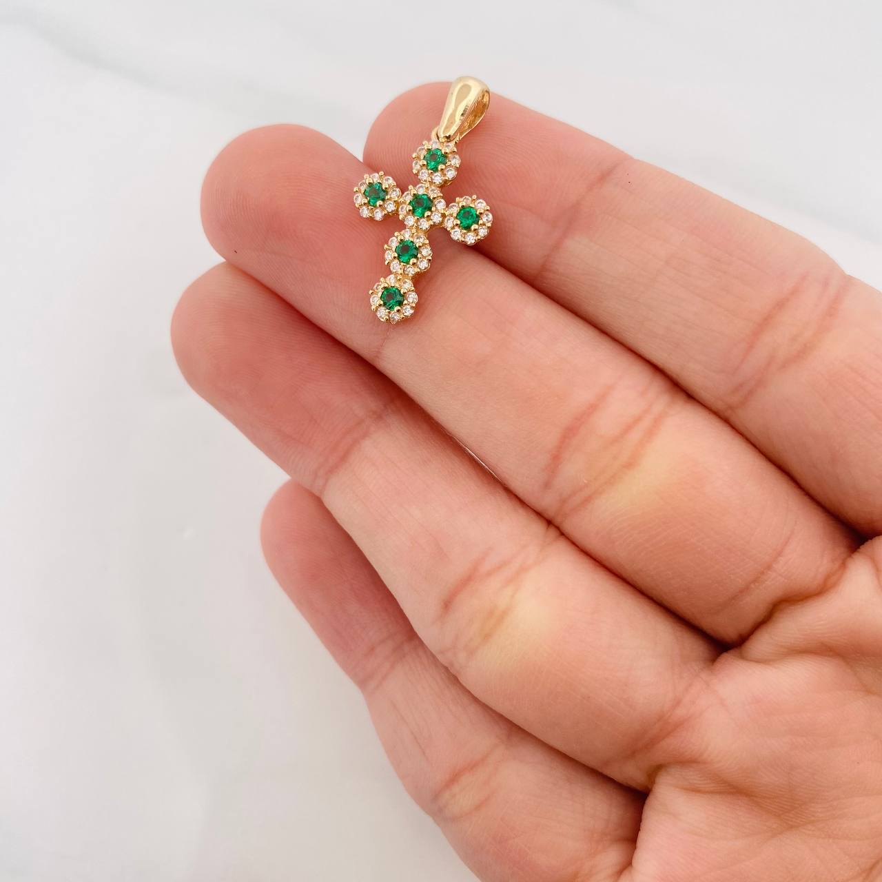 Dije Cruz Tupida 1.6g / 2.4cm Oro Amarillo 18K