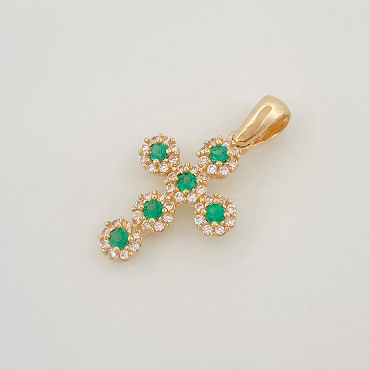 Dije Cruz Tupida 1.6g / 2.4cm Oro Amarillo 18K
