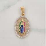 Dije Virgen de Guadalupe 2.55g / 3.6cm Dos Oros Amarillo Blanco 18K