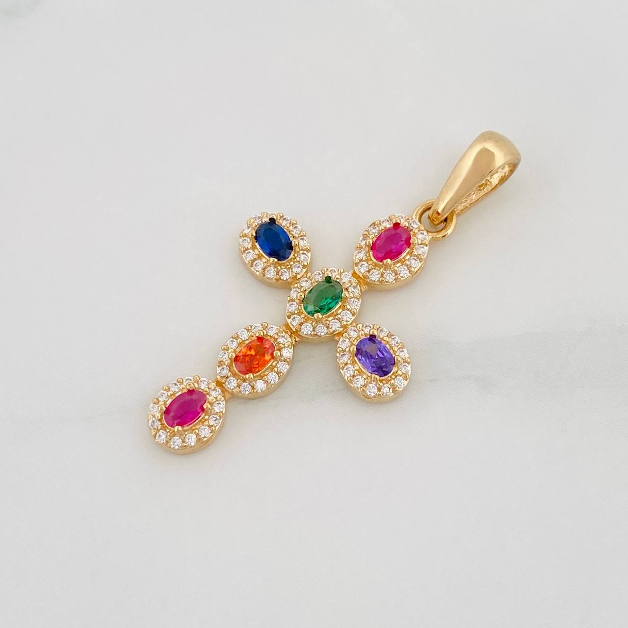Dije Cruz Tupida 2.05g / 3.2cm Oro Amarillo 18K