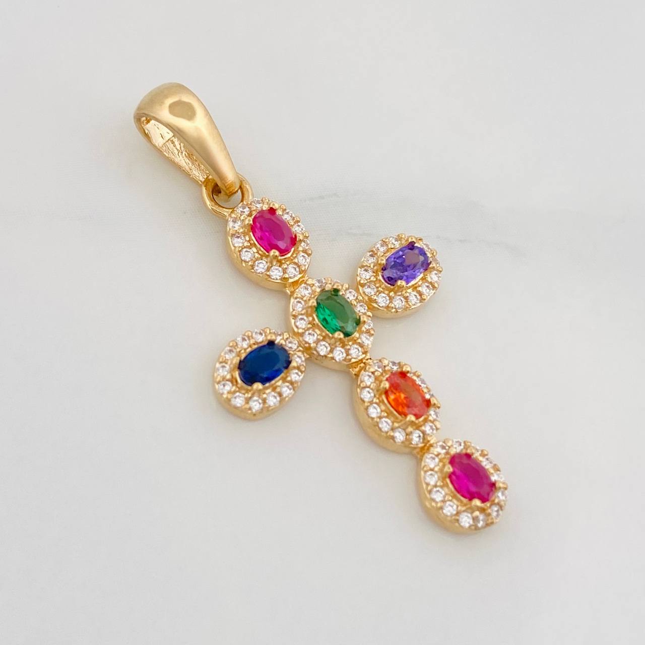 Dije Cruz Tupida 2.05g / 3.2cm Oro Amarillo 18K
