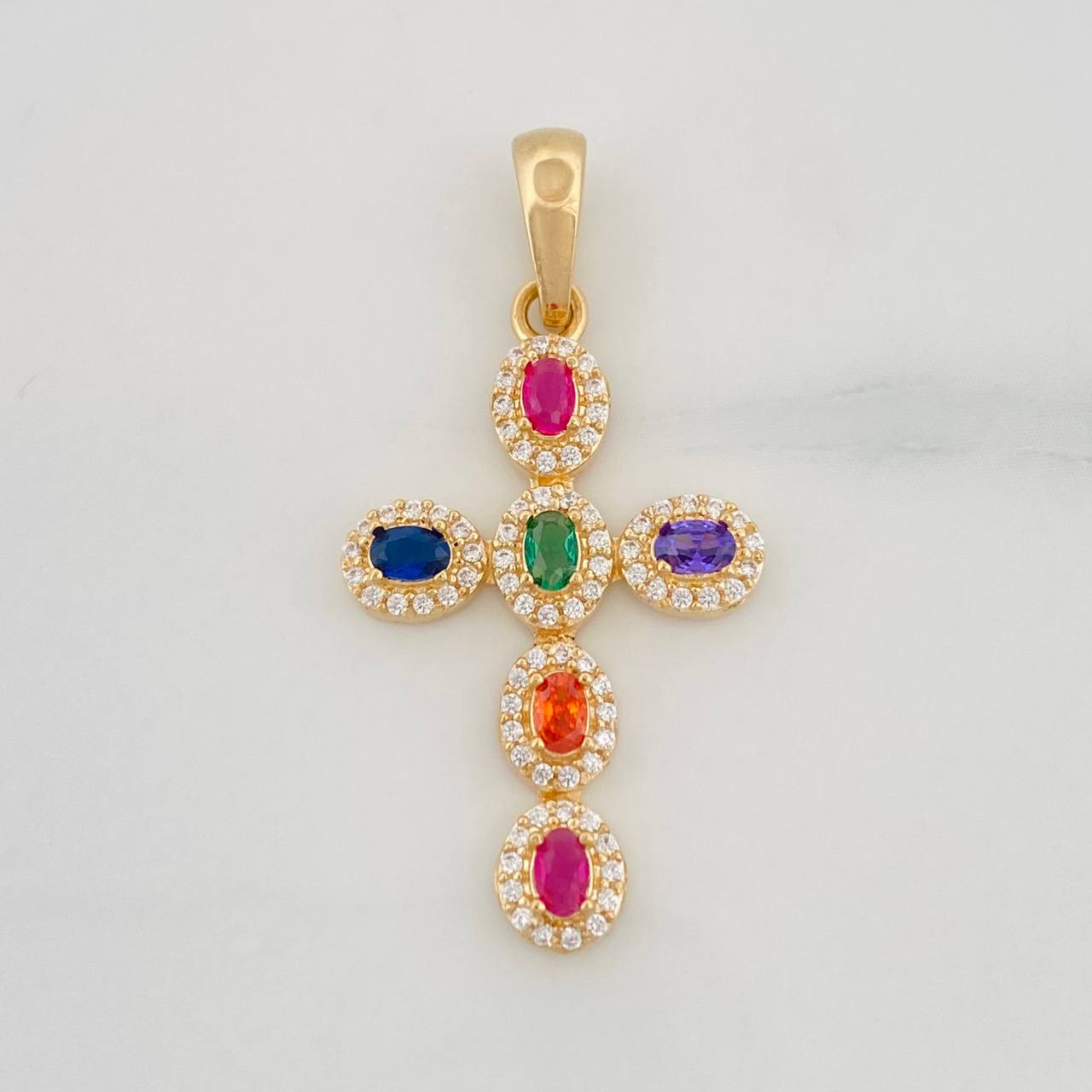 Dije Cruz Tupida 2.05g / 3.2cm Oro Amarillo 18K