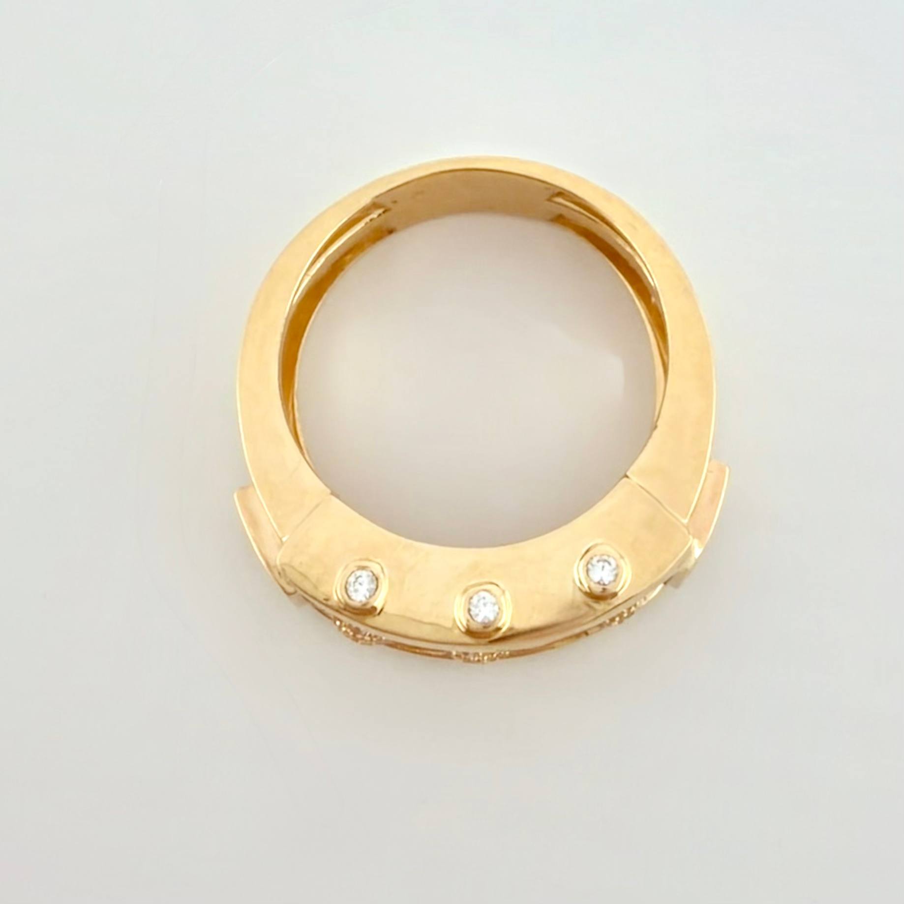 Anillo Trio Bolas De Fuego 10.95gr / T10 / Oro Amarillo 18K