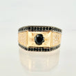 Anillo Sello Estrellado 5gr / T10 / Oro Amarillo 18K