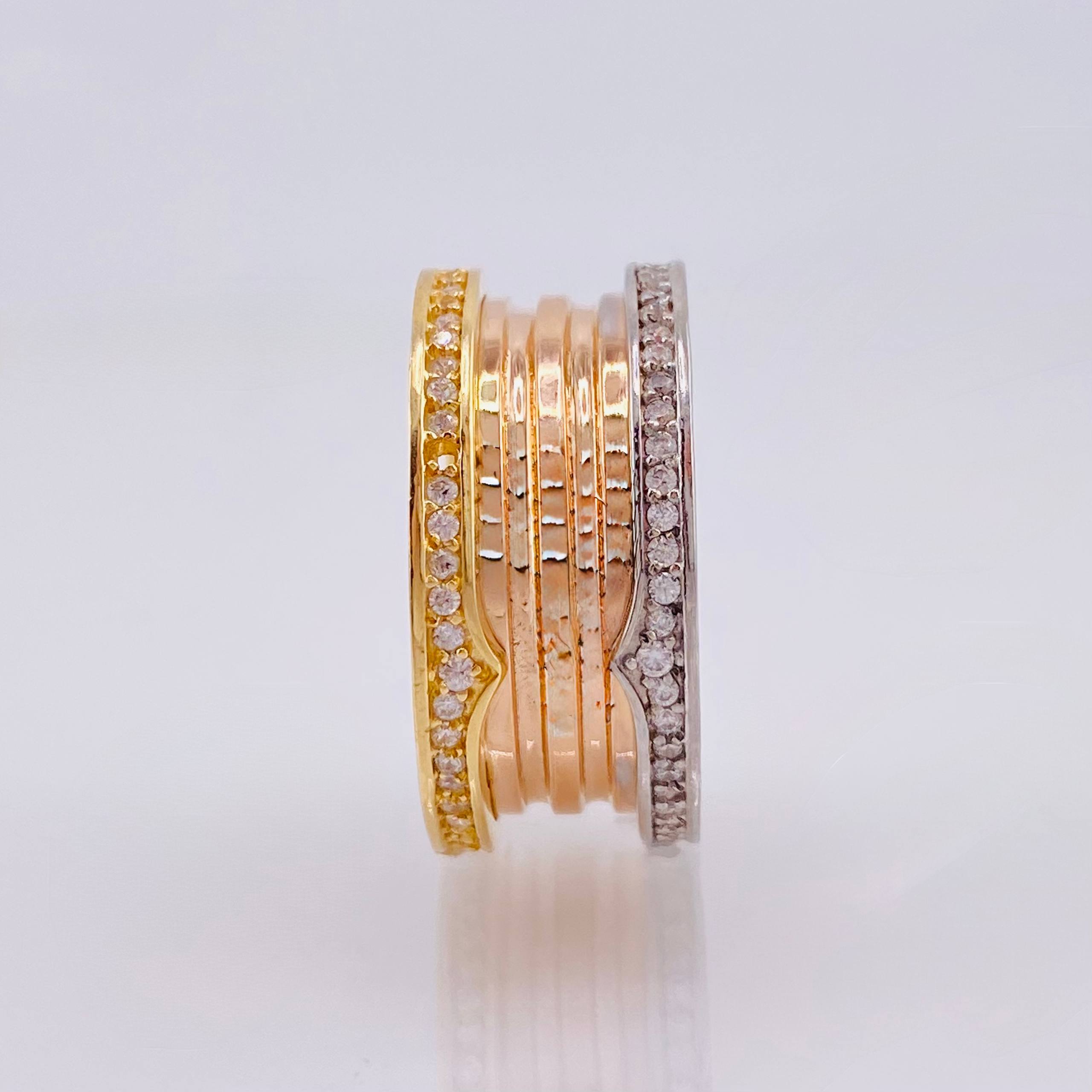 Anillo Rustico BV 14.7gr / T10 / Tres Oros 18K