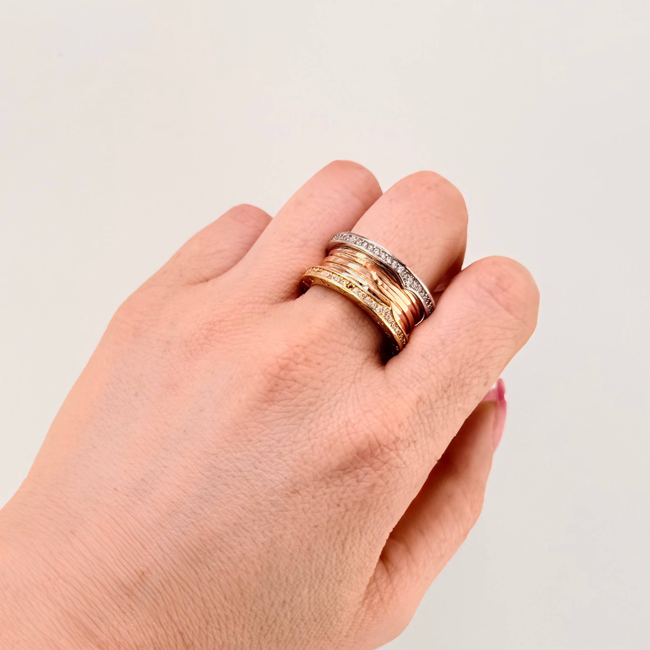 Anillo Rustico BV 14.7gr / T10 / Tres Oros 18K