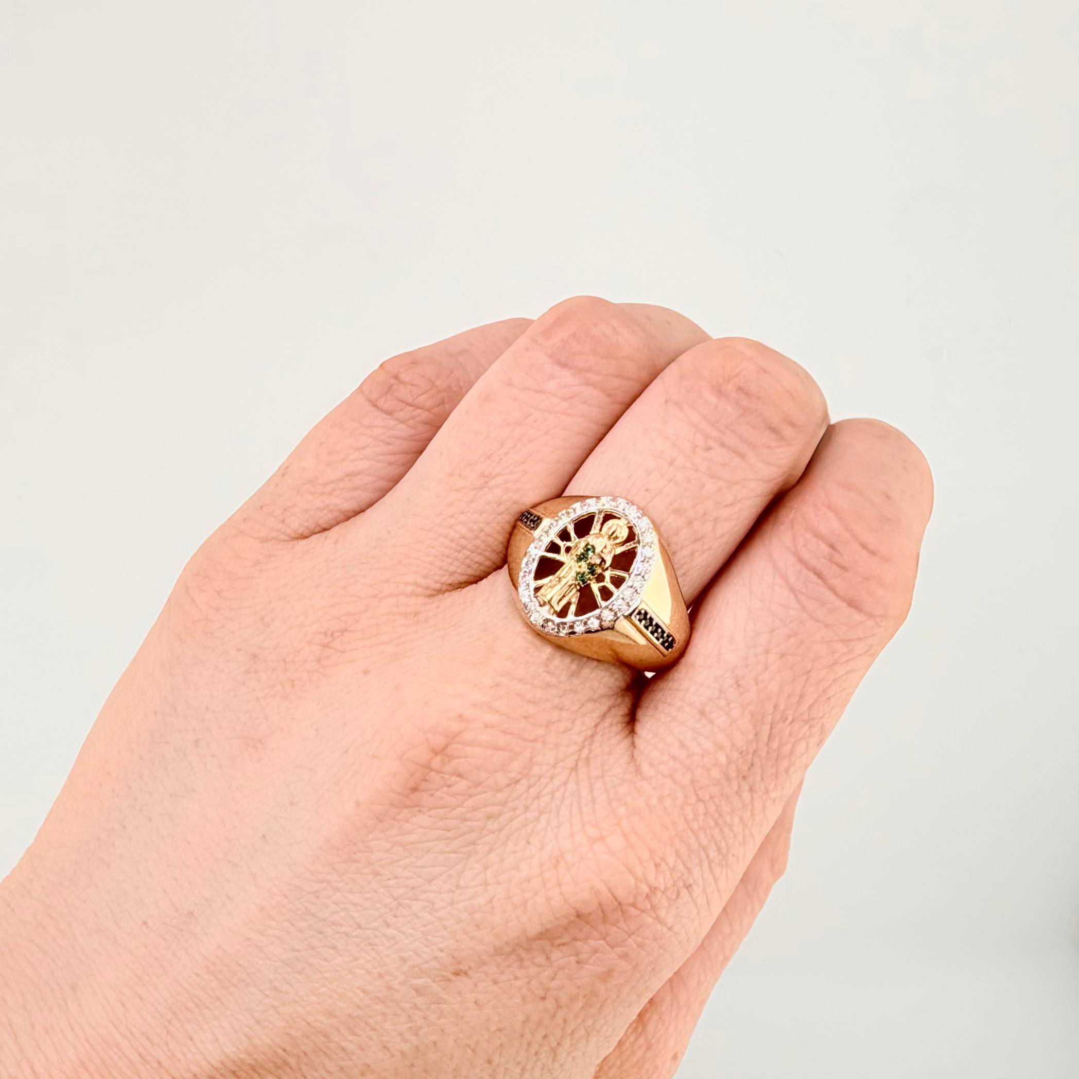 Anillo San Judas Tadeo 5.8gr / T10 / Oro Amarillo 18K