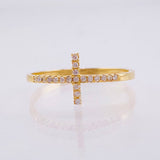 Anillo Cruz 1.4gr / T7 3/4 / Oro Amarillo 18K