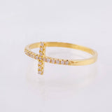 Anillo Cruz 1.4gr / T7 3/4 / Oro Amarillo 18K