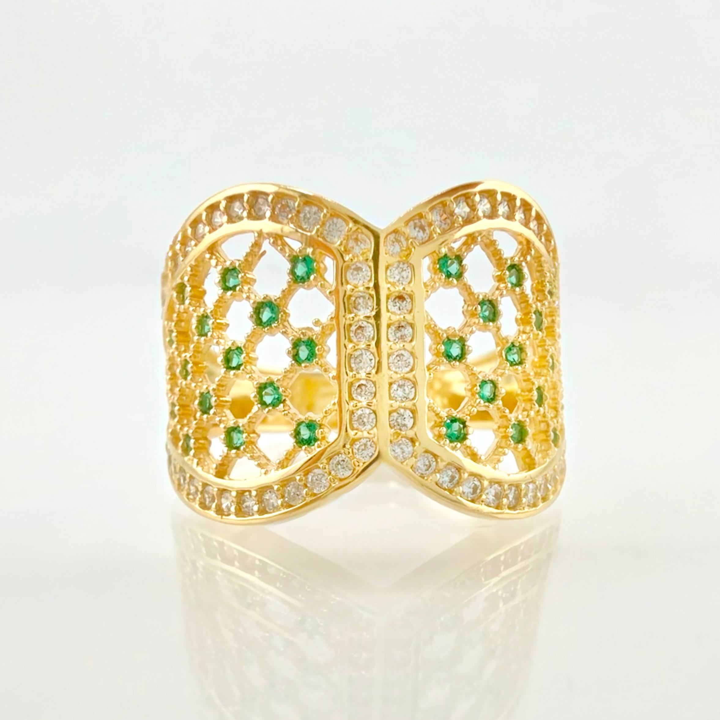Anillo Corset Filigrama 4gr / T7 / Oro Amarillo 18K