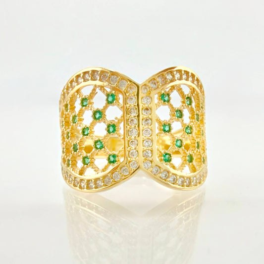 Anillo Corset Filigrama 4gr / T7 / Oro Amarillo 18K
