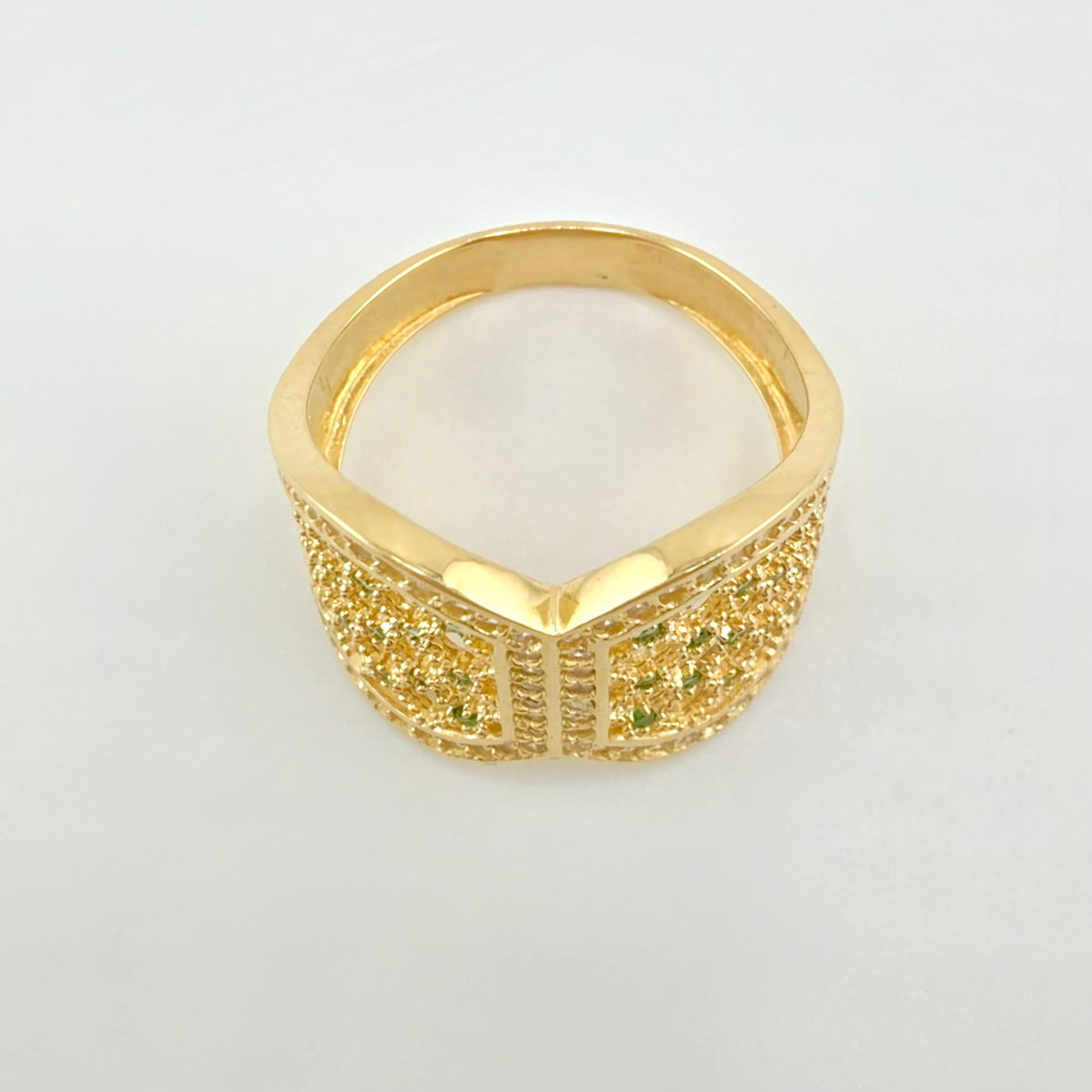 Anillo Corset Filigrama 4gr / T7 / Oro Amarillo 18K