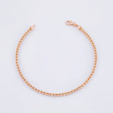 Pulso Ice Diamantada 5.55gr / 19.5cm / 2.4mm Oro Rosa +4 18K