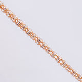 Pulso Ice 5.6gr / 19.5cm / 2.2mm Dos Oros Blanco Rosa 18K