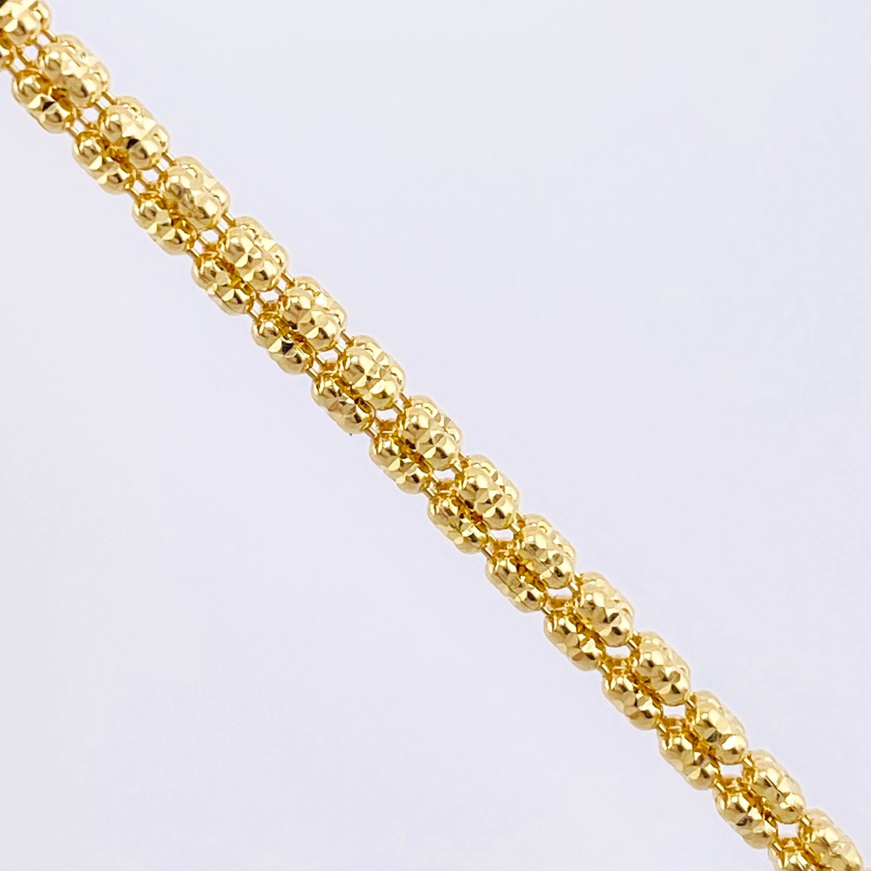 Pulso Ice 7.1g / 20.2cm / 3.1mm Dos Oros Amarillo Blanco 18K