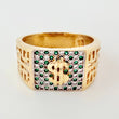 Anillo Marco Dólar Trival 6.75gr / T11 / Oro Amarillo 18K *