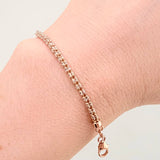 Pulso Ice Diamantada 5.55gr / 19.5cm / 2.4mm Oro Rosa +4 18K