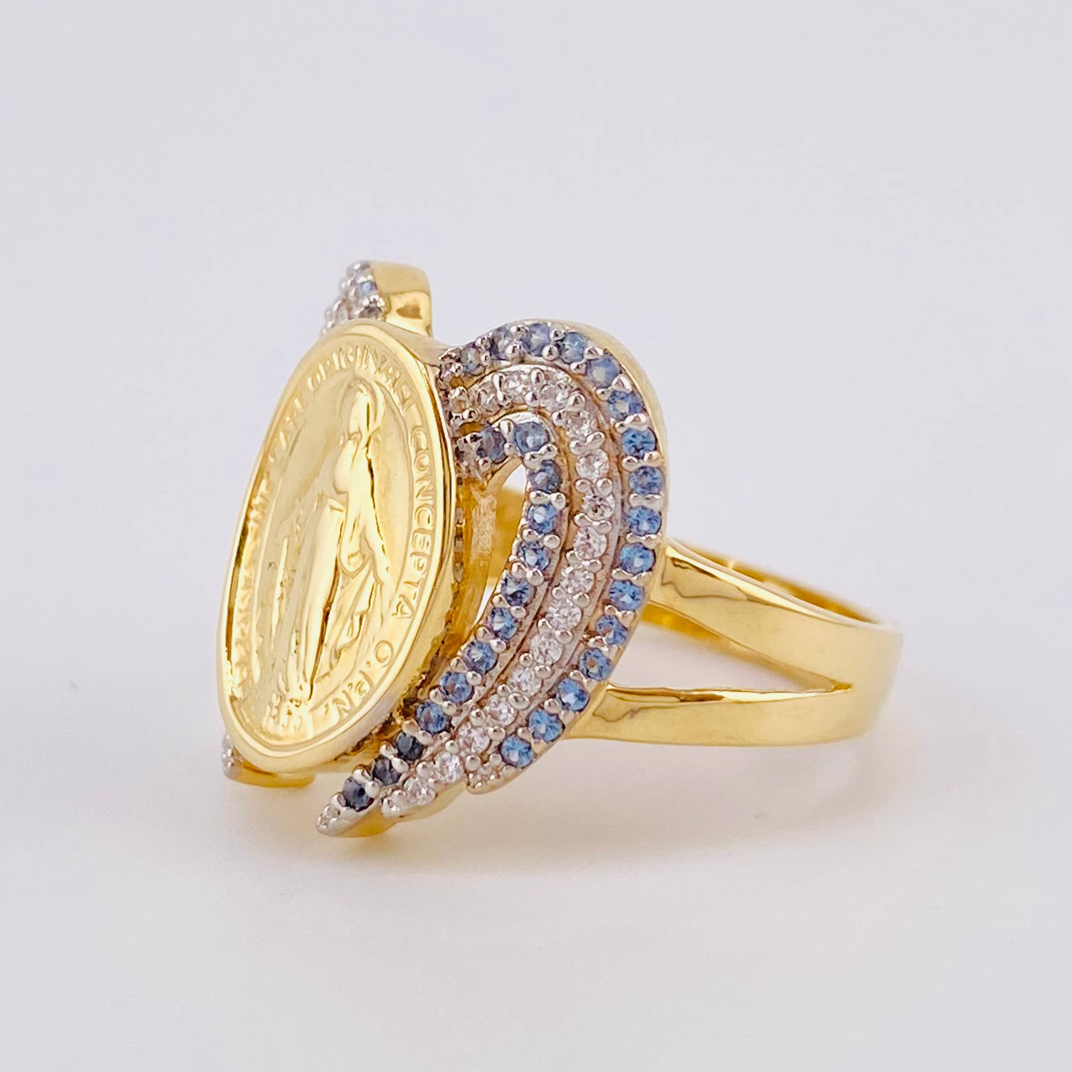 Anillo Milagrosa Angelical 6.5gr / T7 / Oro Amarillo 18K *