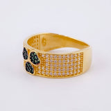 Anillo Churunbela Triple Corazon 4.4gr / T8 / Oro Amarillo 18K *