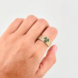 Anillo Churunbela Triple Corazon 4.4gr / T8 / Oro Amarillo 18K *
