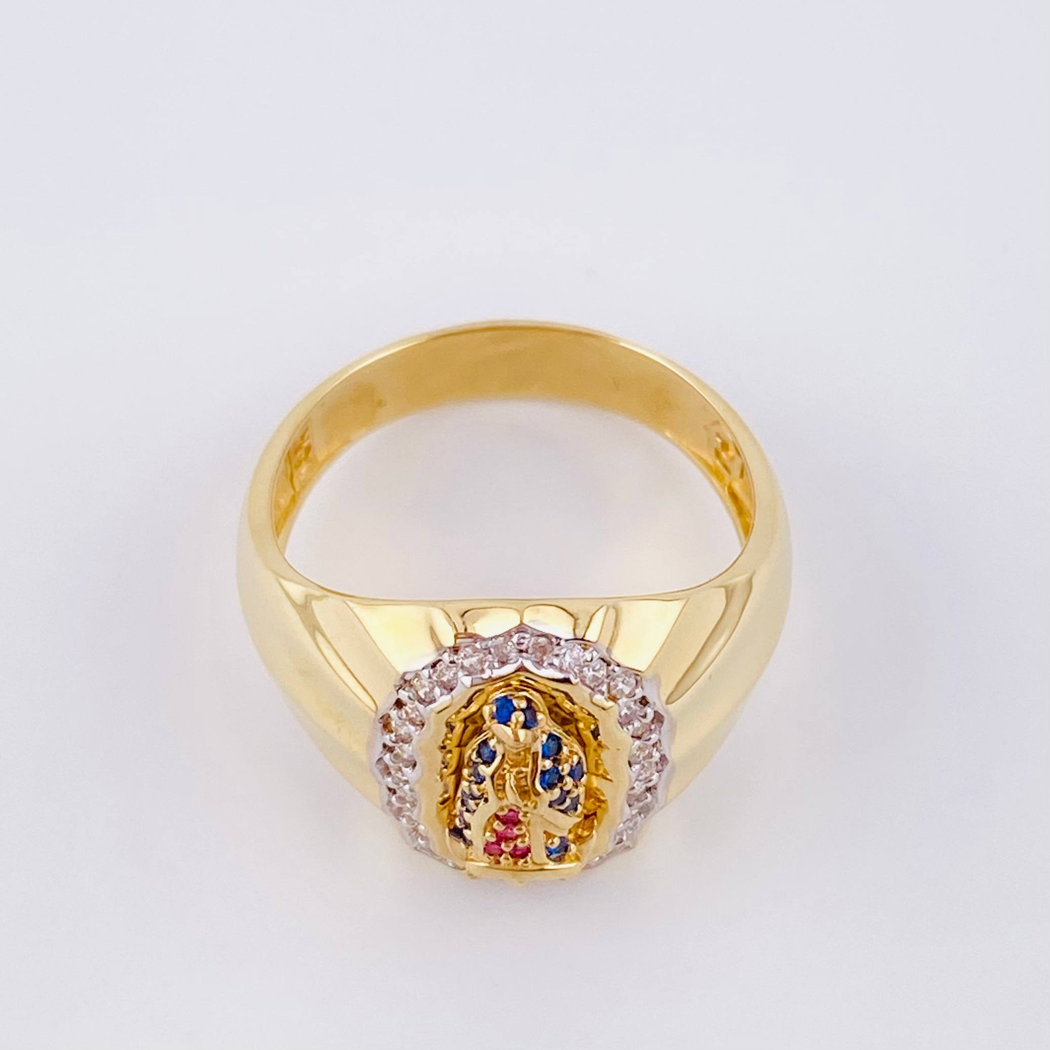 Anillo Virgen Guadalupe 5.3gr / T8 / Oro Amarillo 18K *