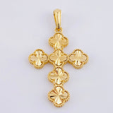 Dije Cruz Trebol 7.45gr / 6cm / Oro Amarillo Nac.Esp. 18K ©