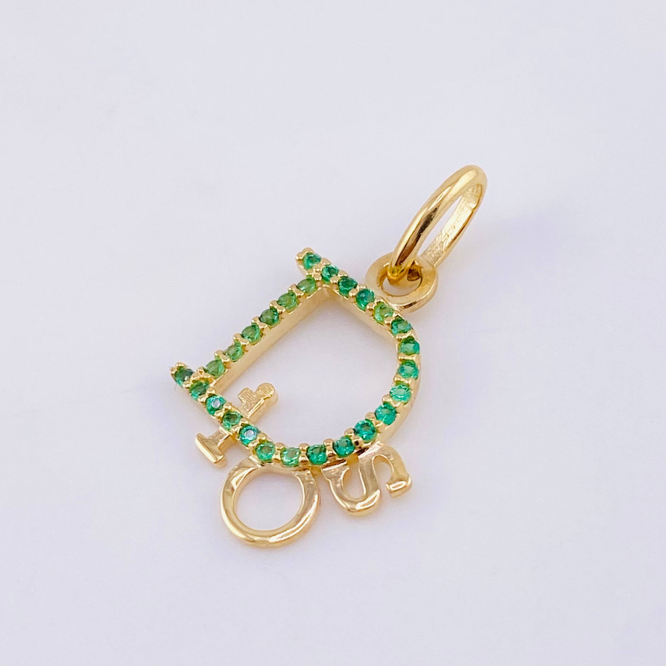 Dije Dios 1.05gr / 2cm / Oro Amarillo 18K *