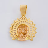 Dije Rostro De Cristo 7.65 g / 3.5 cm Tres Oros 18K