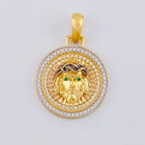 Dije Medalla Rostro Jesus 5.25 g / 3 cm Tres Oros 18K