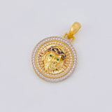 Dije Medalla Rostro Jesus 5.25 g / 3 cm Tres Oros 18K