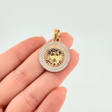 Dije Medalla Rostro Jesus 5.25 g / 3 cm Tres Oros 18K