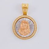 Dije Medalla Rostro Jesus 5.55 g / 3.1 cm Tres Oros 18K