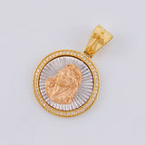 Dije Medalla Rostro Jesus 5.55 g / 3.1 cm Tres Oros 18K