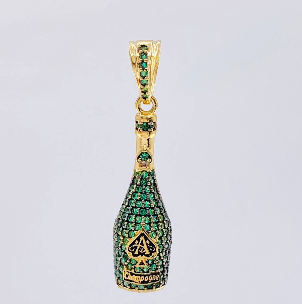 Dije Botella De Champagne 4.2 g / 3.7 cm Oro Amarillo 18K