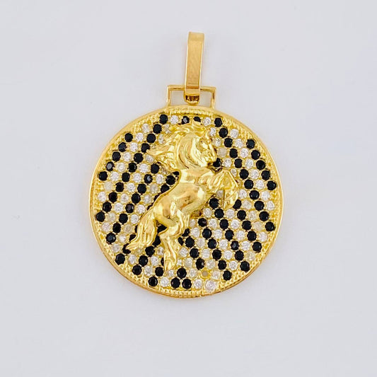 Dije Medalla Caballo 3.75 g / 3.8 cm Oro Amarillo 18K