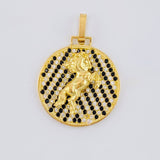 Dije Medalla Caballo 3.75 g / 3.8 cm Oro Amarillo 18K