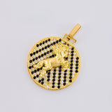 Dije Medalla Caballo 3.75 g / 3.8 cm Oro Amarillo 18K