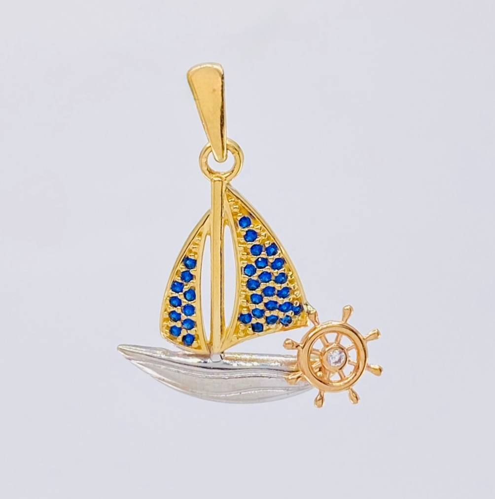 Dije Barco 2.85 g / 2.8 cm Tres Oros 18K