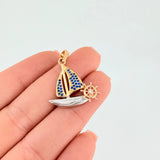 Dije Barco 2.85 g / 2.8 cm Tres Oros 18K