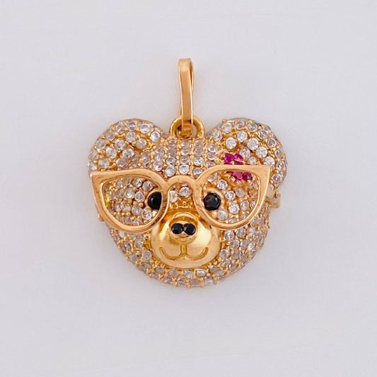 Dije Rostro Oso 3 g / 2 cm Oro Rosa 18K