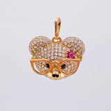 Dije Rostro Oso 3 g / 2 cm Oro Rosa 18K