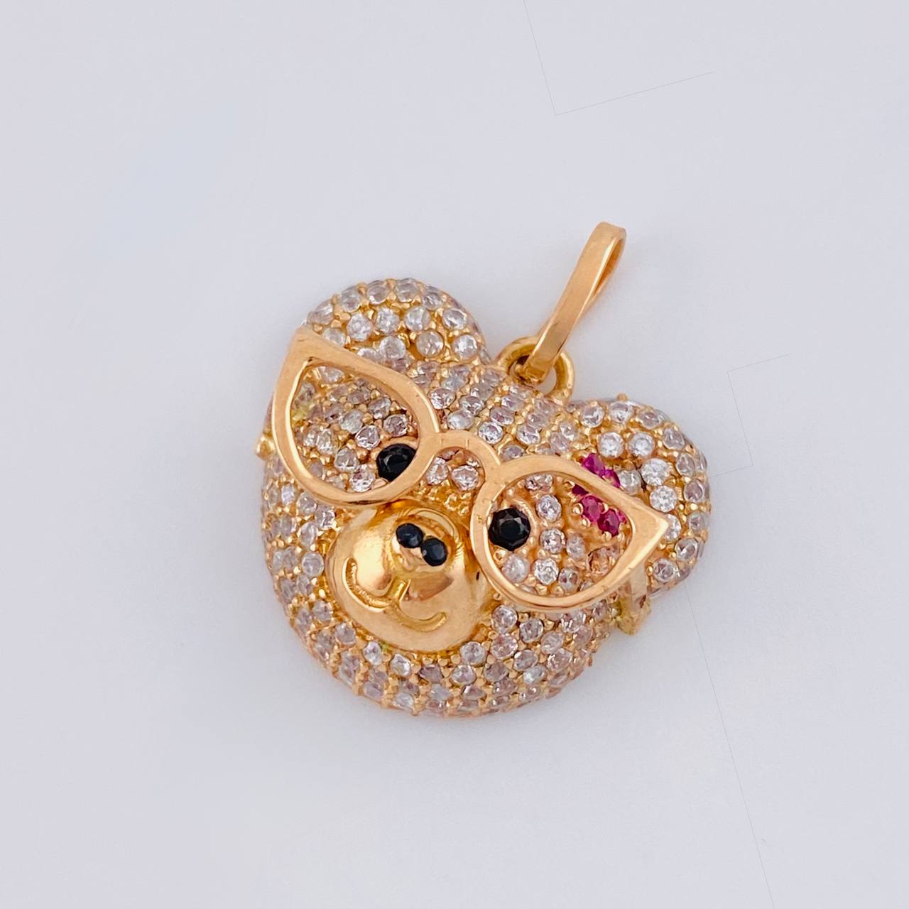 Dije Rostro Oso 3 g / 2 cm Oro Rosa 18K