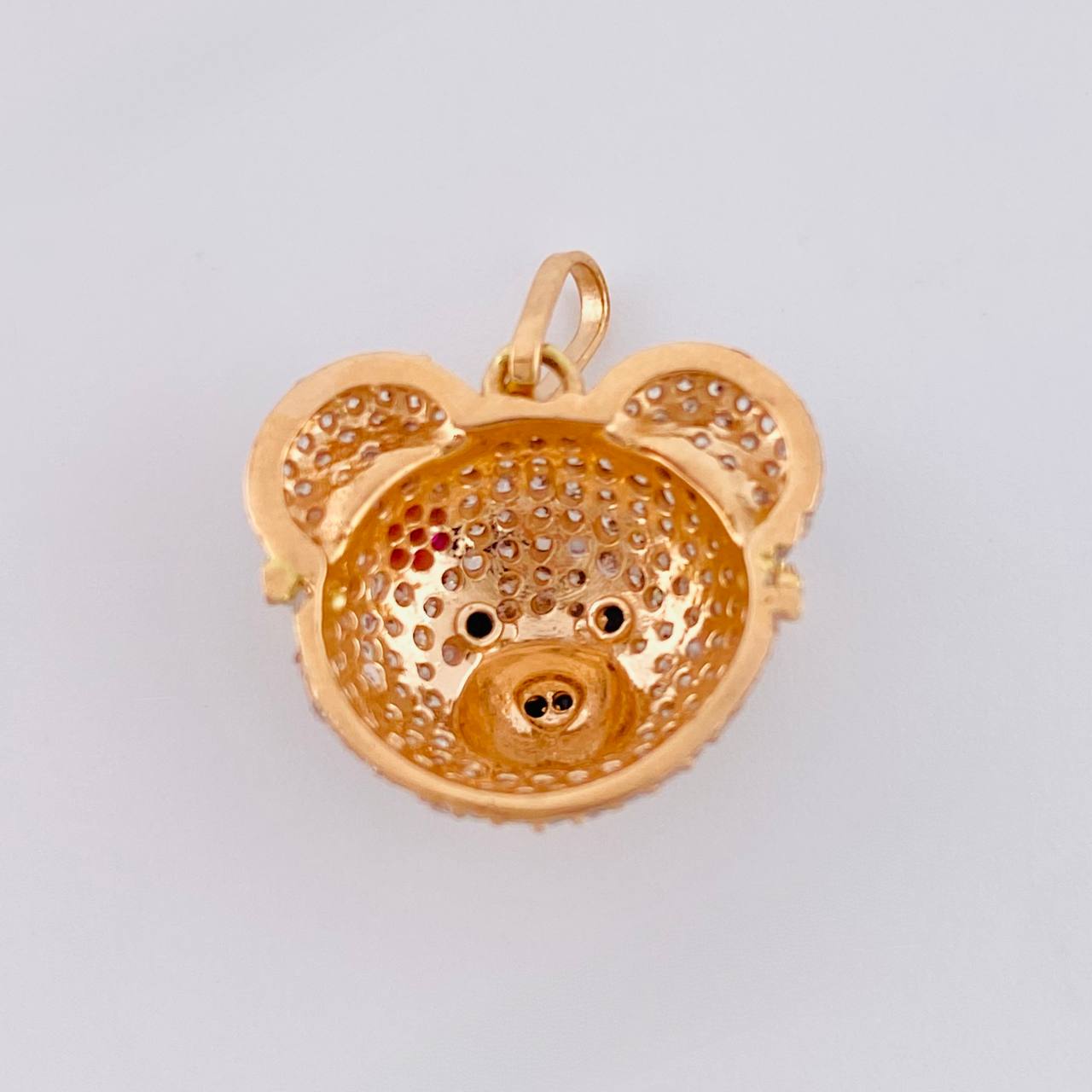 Dije Rostro Oso 3 g / 2 cm Oro Rosa 18K
