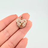 Dije Rostro Oso 3 g / 2 cm Oro Rosa 18K