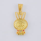 Dije Rostro Conejo 1.4 g / 2.6 cm Oro Amarillo 18K