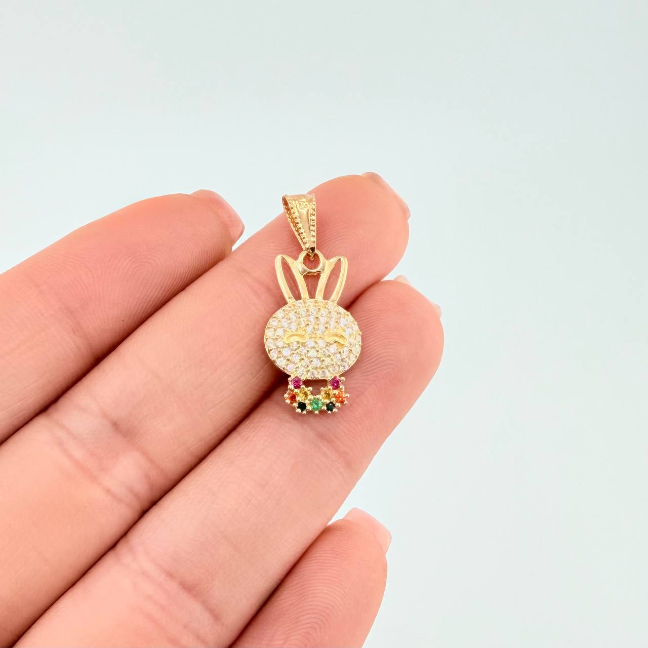 Dije Rostro Conejo 1.4 g / 2.6 cm Oro Amarillo 18K