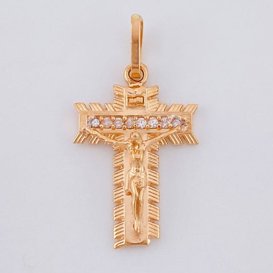Dije Cruz Señor De Los Milagros 2.15 g / 2.7 cm Oro Rosa 18K