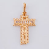 Dije Cruz Señor De Los Milagros 2 g / 2.6 cm Oro Rosa 18K